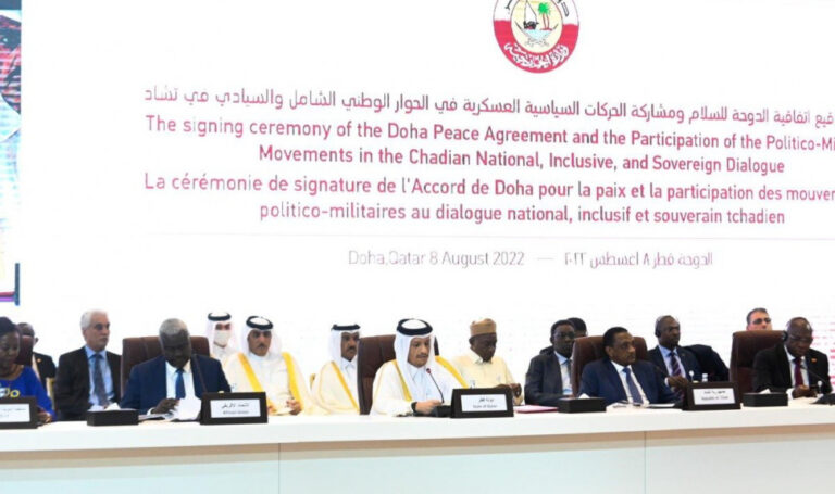 الأطراف التشادية توقع “اتفاق سلام الدوحة” برعاية قطرية