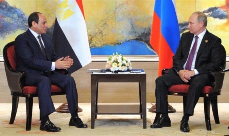 السيسي وبوتين: تكثيف الجهود والتنسيق بين مصر وروسيا لتسوية الأزمة الليبية