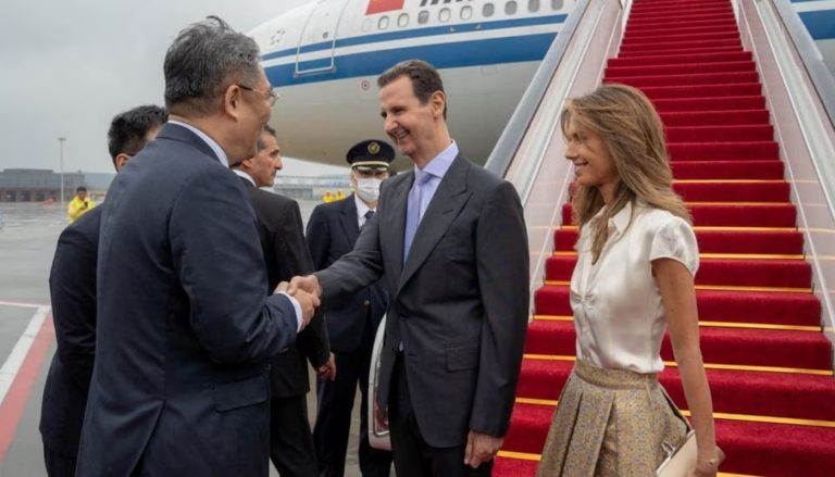 “أول زيارة لها منذ بدء الحرب” بشار الأسد وقرينته يصلان إلى الصين
